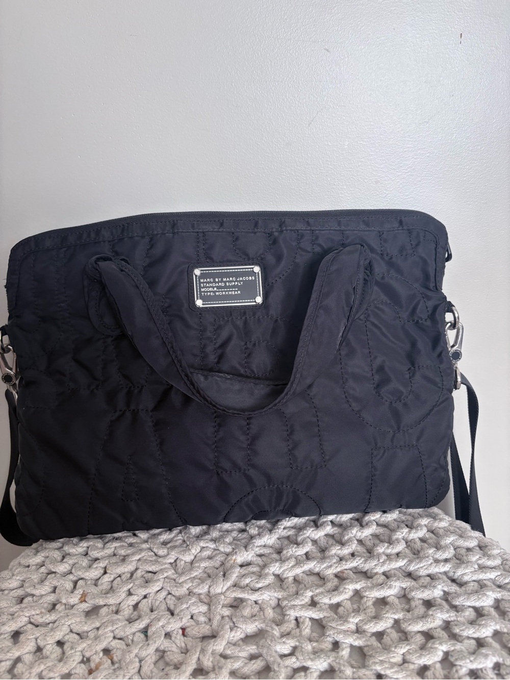Marc by Marc Jacobs Quilted Nylon Laptop Bag / Briefcase